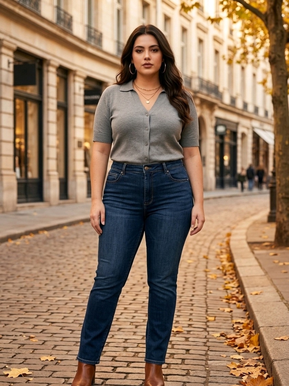 Apt. 9 Dark Wash Denim Jeans Elastic Waistband Tummy Control 14PS
